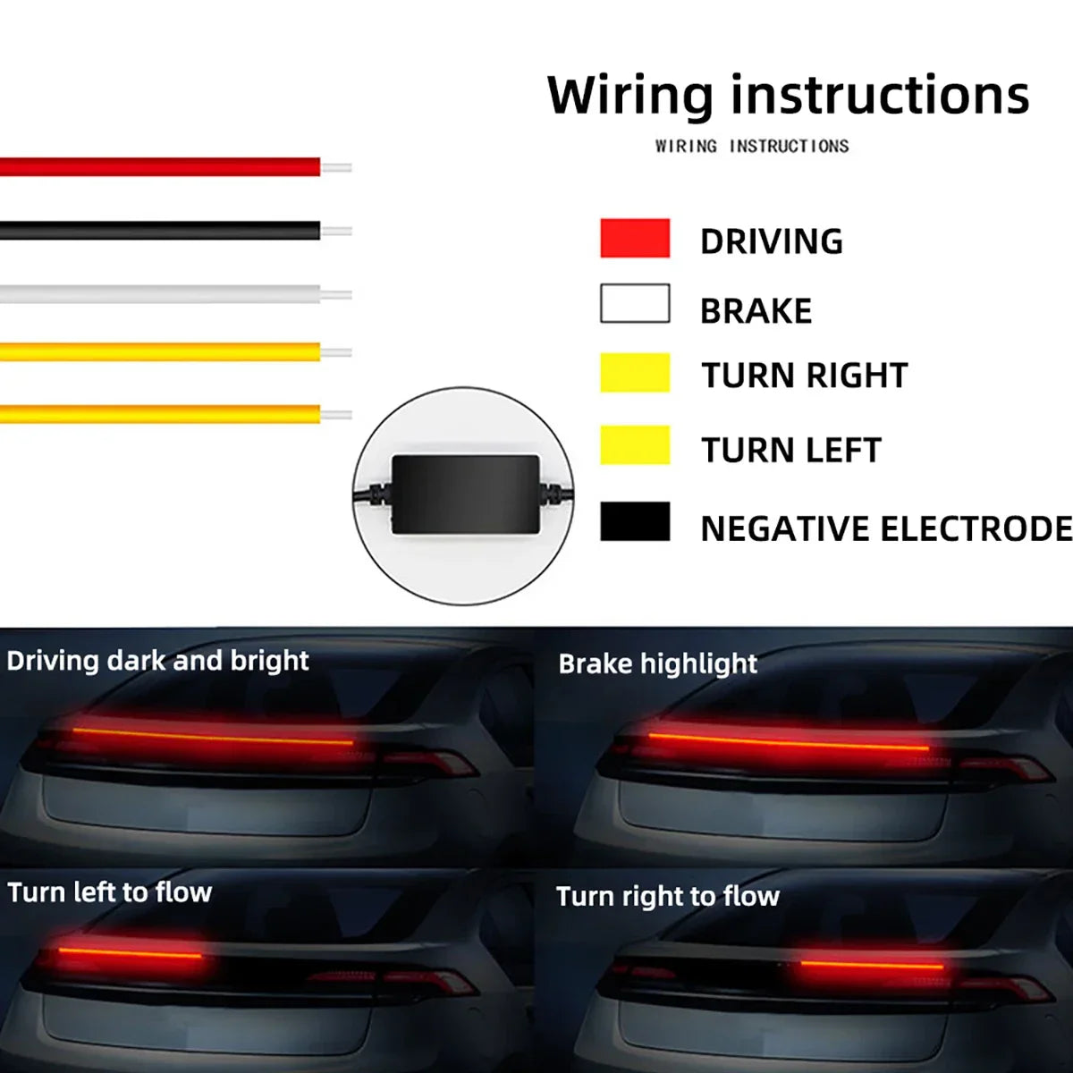 Norvo | Karbonfiber Bil LED Spoiler Lyslist