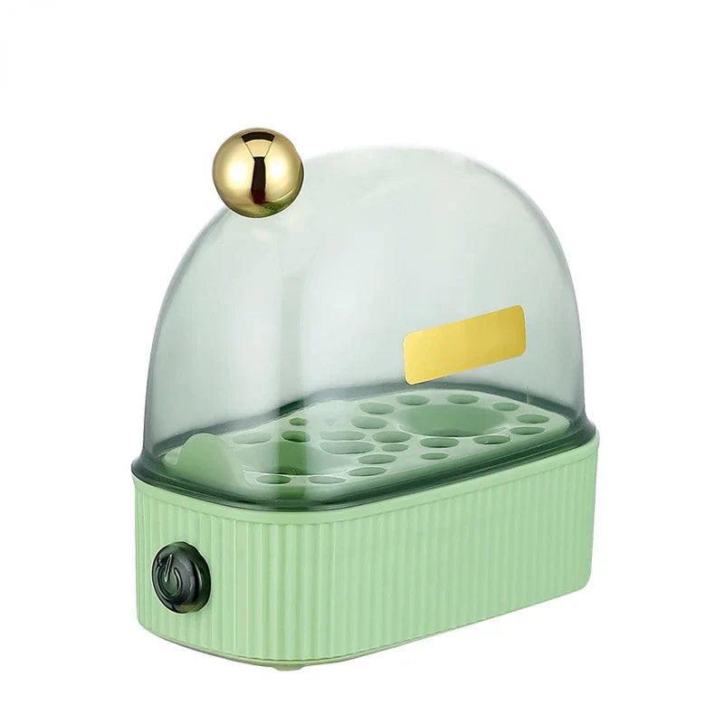 Norvo | 120W 220V Elektrisk Eggkoker & Egg Poacher - Automatisk Mini Frokostmaskin for 2 Egg, Bærbar Damper