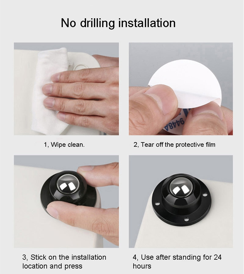 Norvo | Hjemmehjelper Selvklebende Mini Møbelhjul