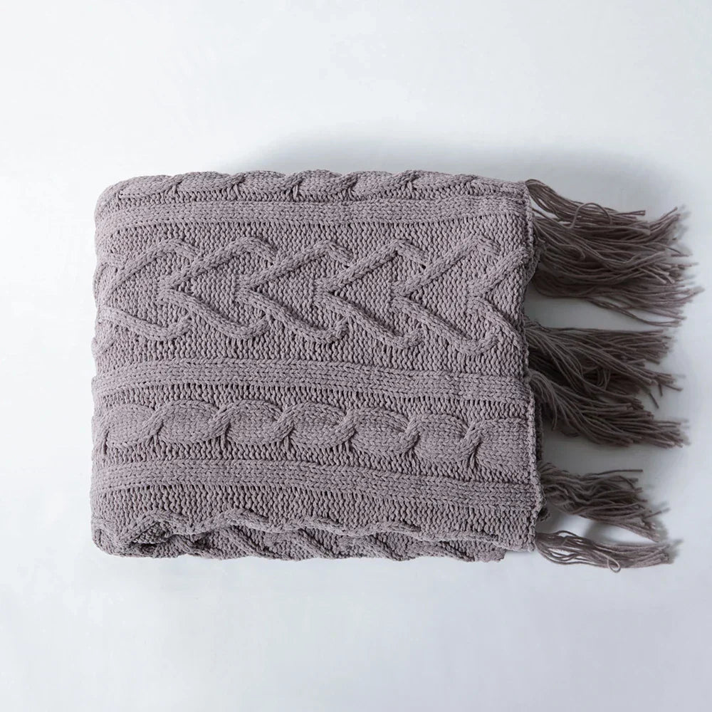 HeartCozy Blanket – Luxe Chenille Blanket with Heart Fringes Norvo
