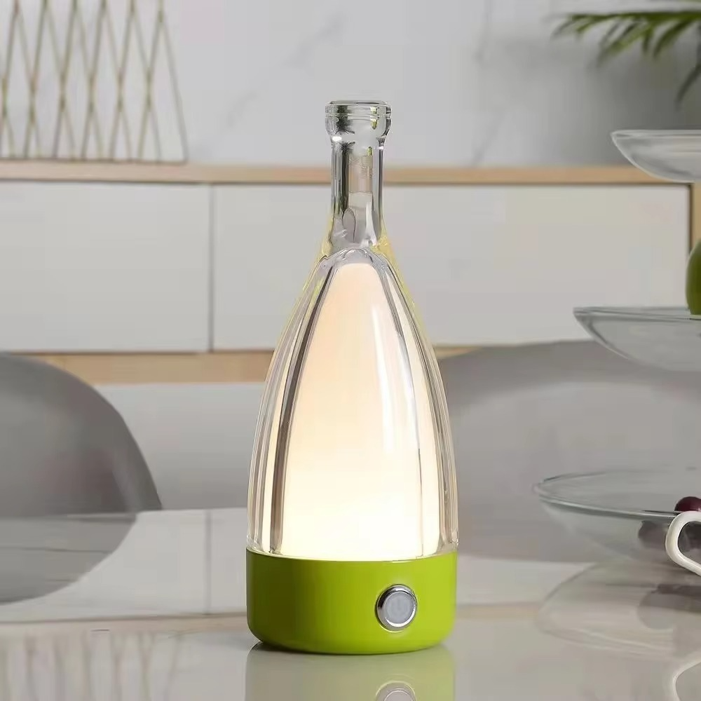 Norvo | Vinflaske Skrivebord Lampe med Bluetooth Høyttaler – Oppladbar Moderne Kveldsbelysning