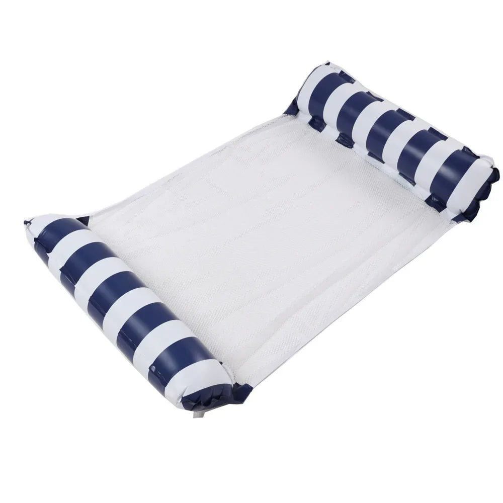 Norvo | AQUAVIVA Oppblåsbar Vann Hengekøye | 130×70 cm | Foldbar Basseng Lounger med Ryggstøtte | Svømme Seng for Basseng, Strand & Ferie