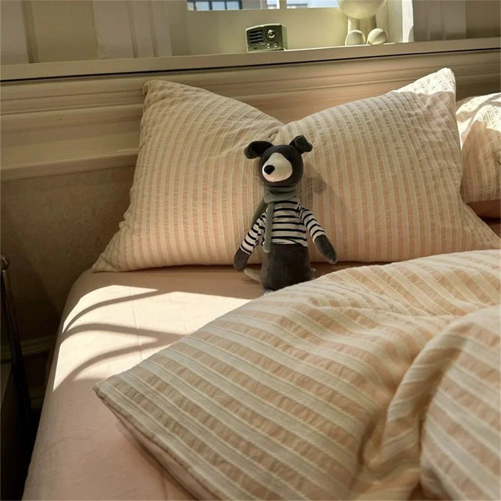 Norvo | Minimalistisk Stripete Sengetøy Sett