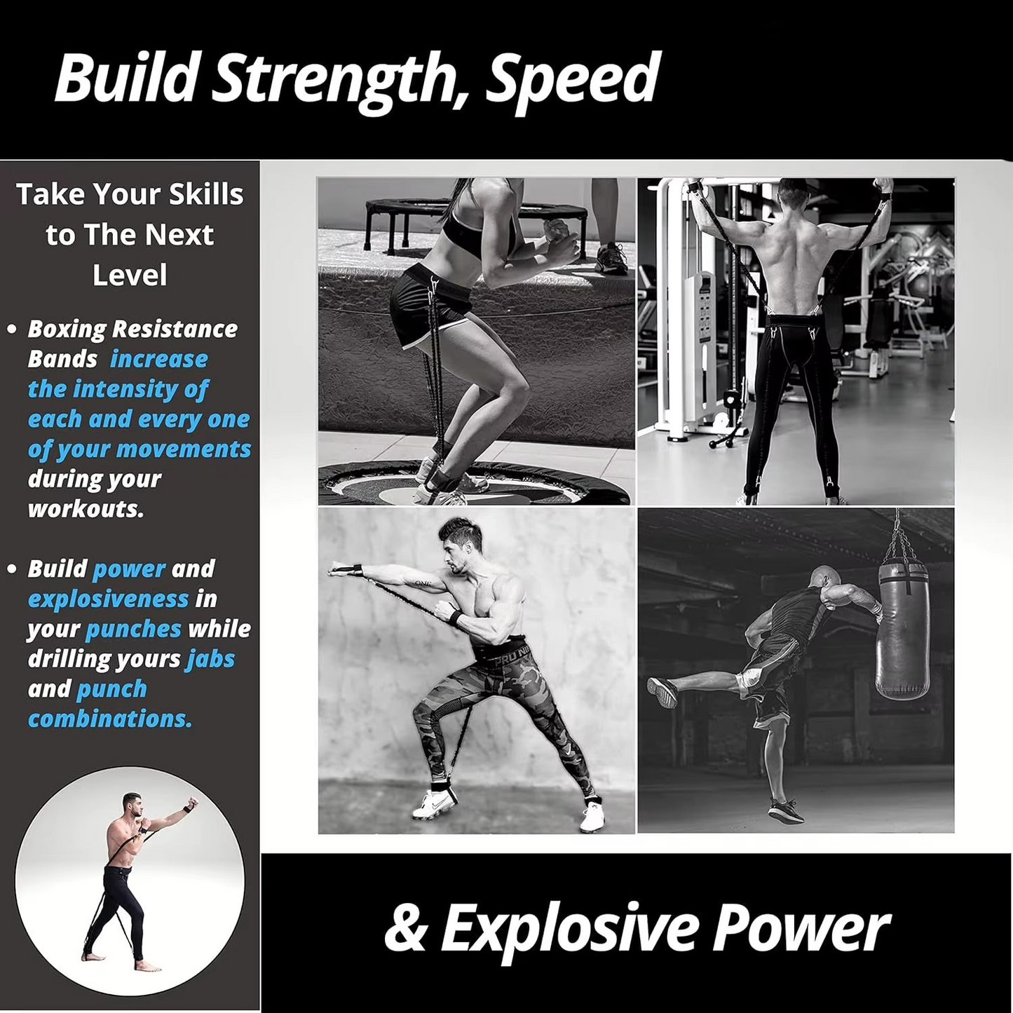 Norvo | Motstands treningsbelte sett for bein og kjerne styrke