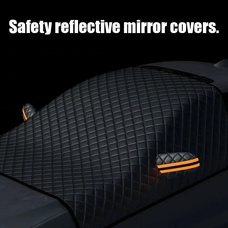 Norvo | Magnetisk bil frontrute deksel FrostGuard Max | Vinter isbeskyttelse & Sommer UV-beskyttelse | Vanntett & Enkel å feste