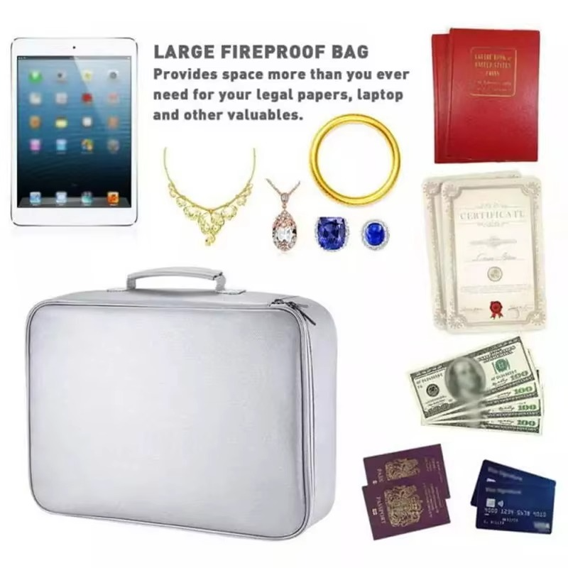 Norvo | Brannsikker og vanntett dokumentorganiseringsbag – Bærbar beskyttende oppbevaring for reise og hjemme-sikkerhet