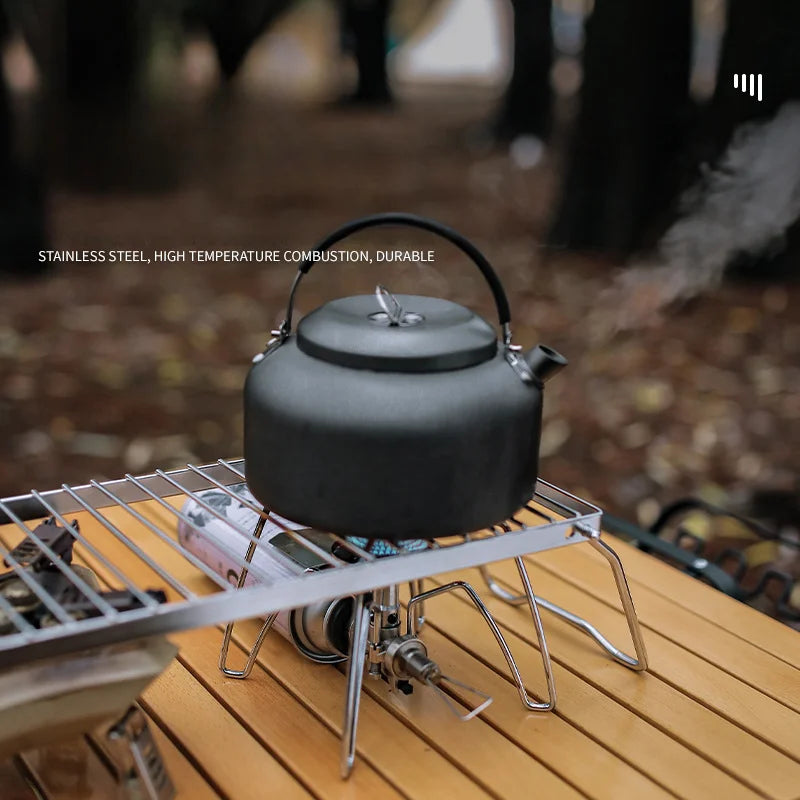 Norvo | Multifunksjonell sammenleggbart grillstativ for bål - Bærbart camping-grillrist for utendørs matlaging - BBQ-hylle & gasskomfyrfeste