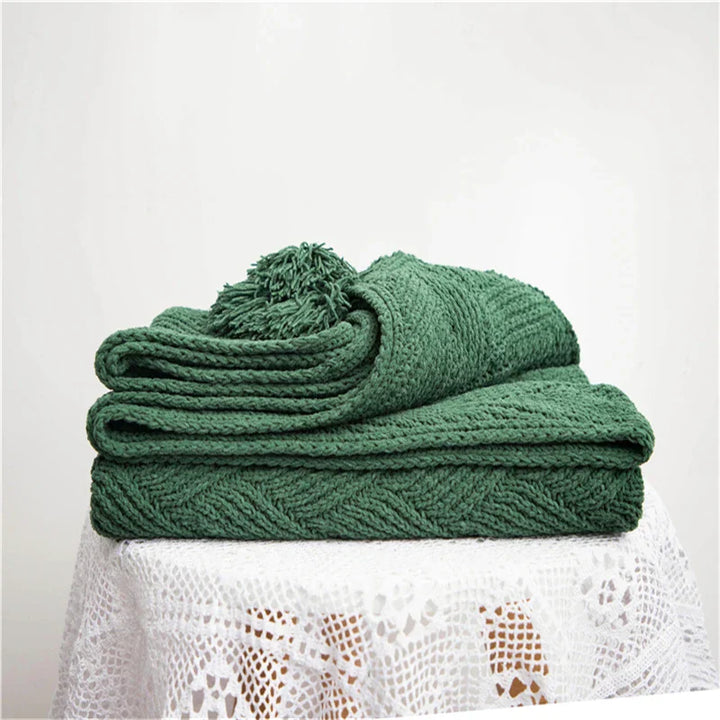 HeartCozy Blanket – Luxe Chenille Blanket with Heart Fringes Norvo
