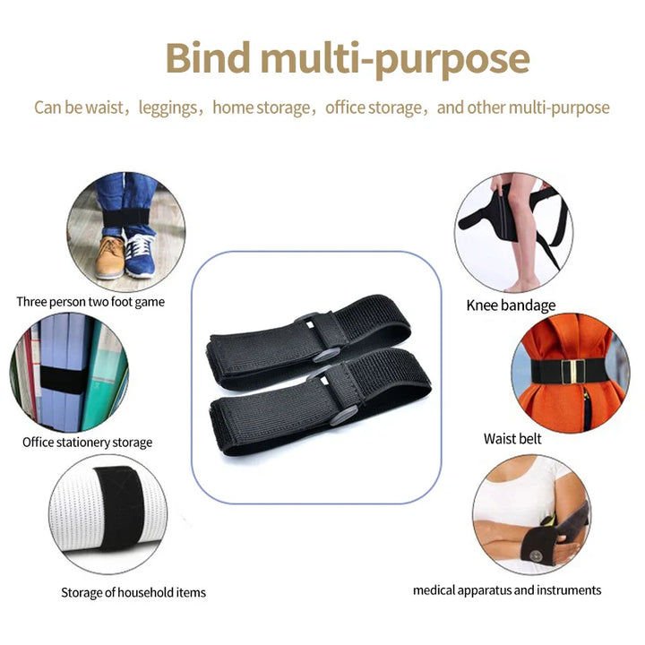 Norvo | Justerbart elastisk reversibel spenne nylon magic band - borrelås kabelbinder, borrelås bånd, klebende festebånd (2/5 STYKKER)