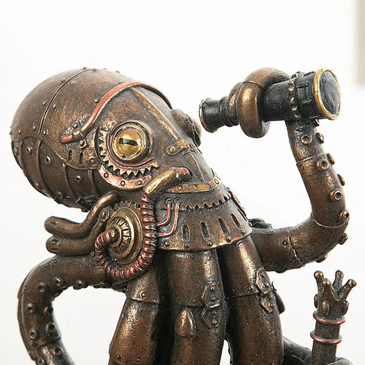Norvo | Steampunk Blekkulf Mekanisk Reisende Figurer Hjemmedekorasjoner