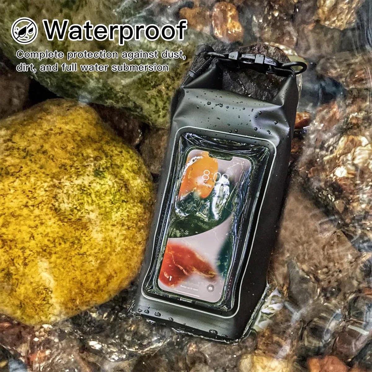 Norvo | AquaVault Vanntett Tørrsekk 2L | Med Berøringsskjermvindu | Utendørssekk for Kajakkpadling, Fotturer & Vannsport