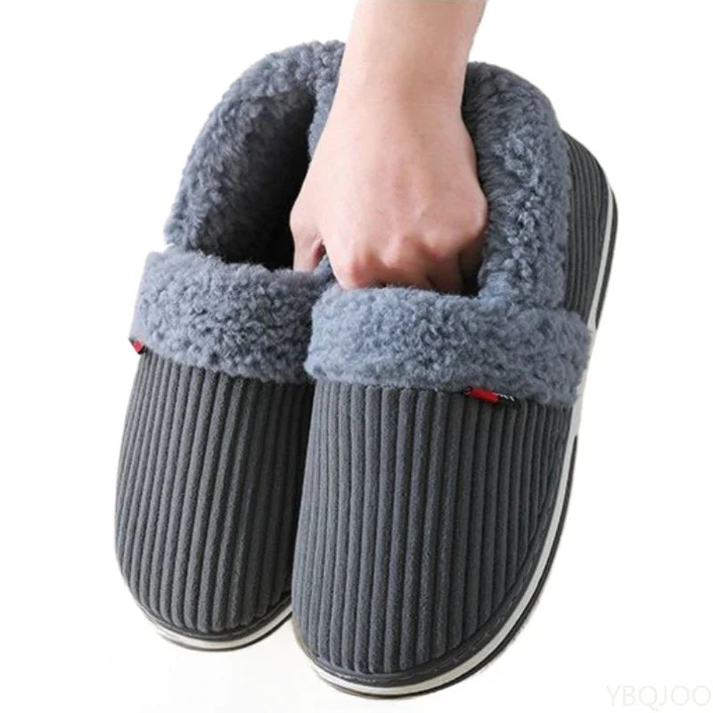 Norvo | Nordhavn | Vinter Kose Husholdningsk slippers for Par | Fluffy Bomullss slippers med Hælpolstring | Rutsjefri, Varme & Myke – Kvinner & Menn Husholdningsk slippers