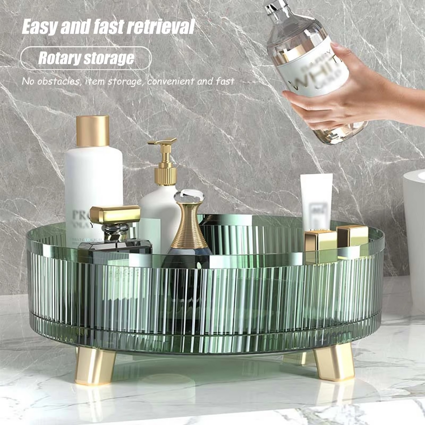 Norvo | Klar roterende sminkeholder for enkel tilgang og visning