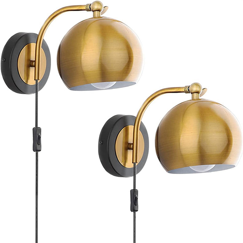 Norvo | AntiqueAura – Klassisk Vintage Vegglampe med Plugg for Elegante Rom