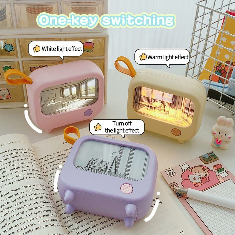 Norvo | Mini Art TV Maleri Dekor Nattlampe