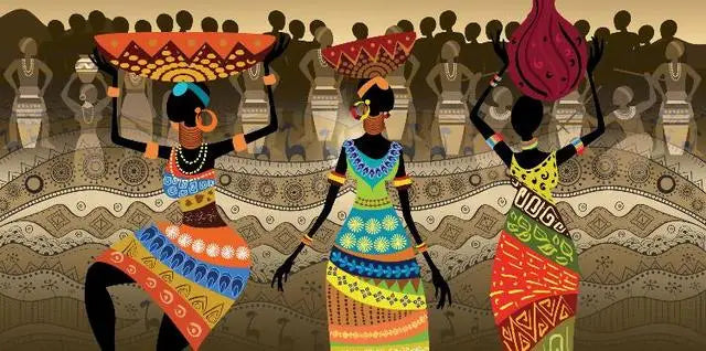 Norvo | Pluss Størrelser Abstrakt Afrikansk Kvinne Lerret Maling