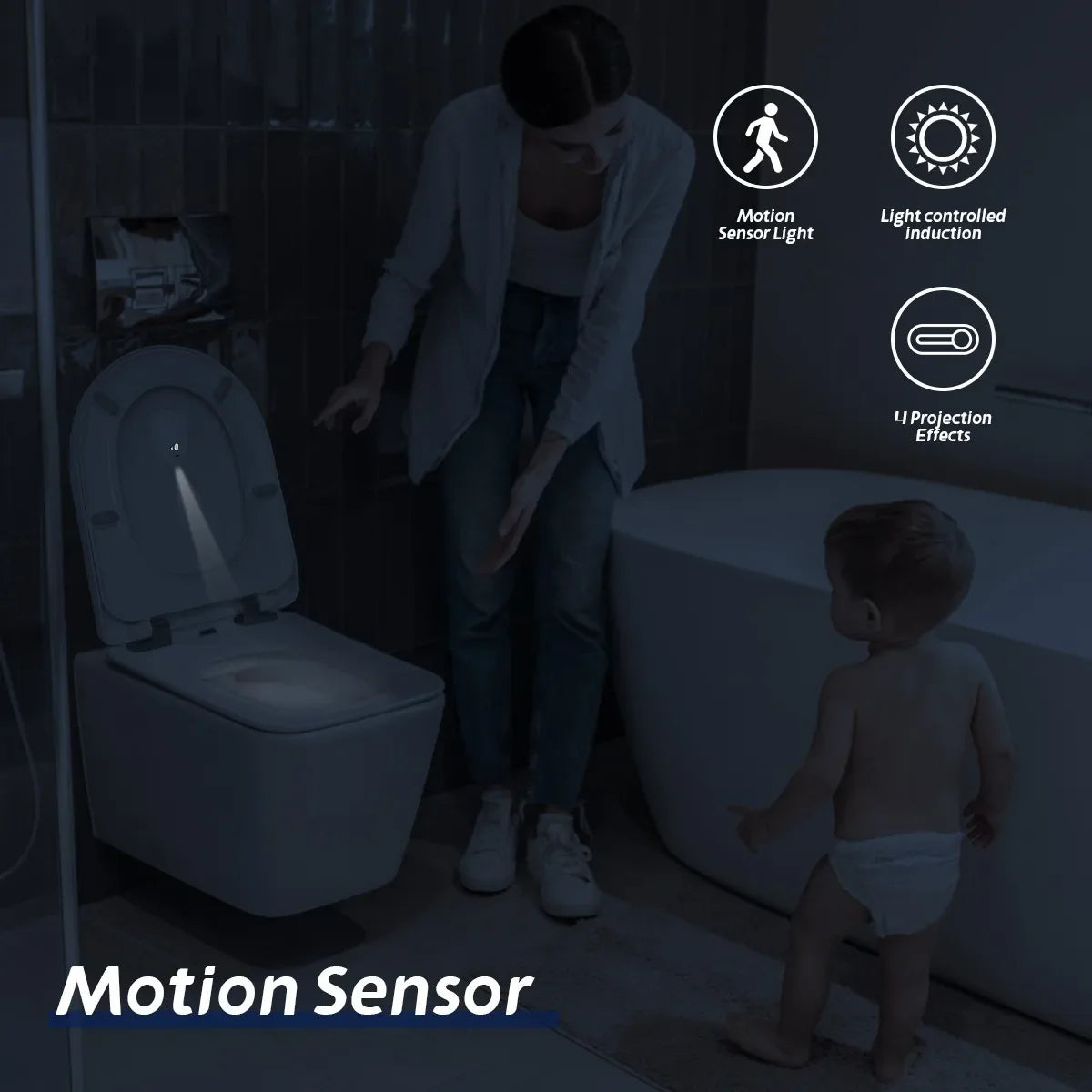 Norvo | Belyst Toalett LED Sensor Projektor