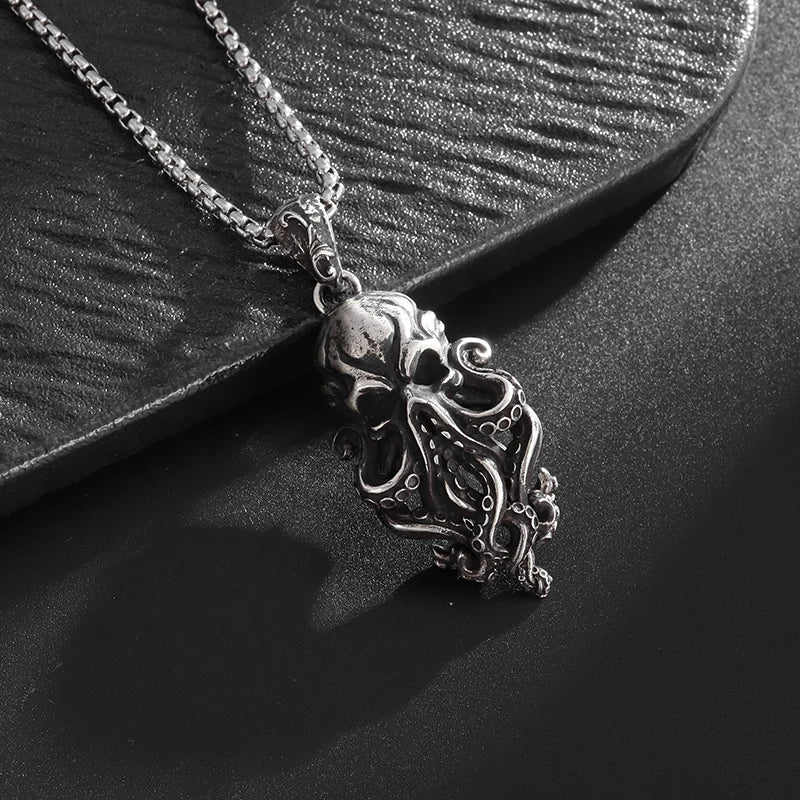 Norvo | Gotisk Hodeskalle Octopus Tentakel Halskjede