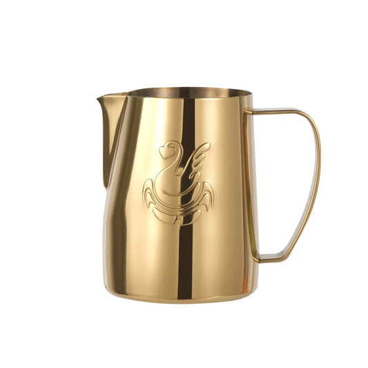Norvo | 600ml rustfritt stål kaffekanne melkeskummer kopp kremfremstiller espresso latte kunst verktøy elegant svane