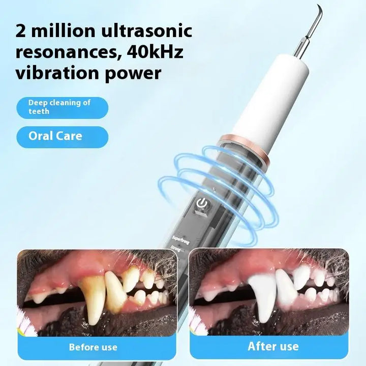 Norvo | DentoraSonic | Ultralyd tannpleieapparat for hunder og katter | 5-nivå tannsteinfjerner | USB-lading