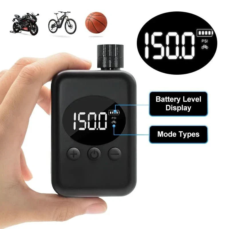 Norvo | Bærbar 150PSI Mini Sykkelkompressor for MTB & Utendørs