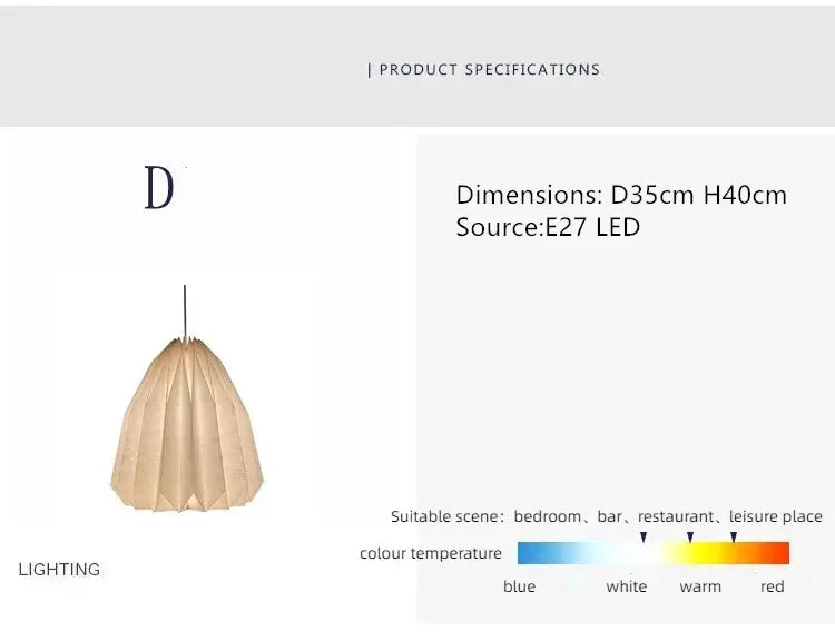 Norvo | Elegant origami-inspirert papirlanterne