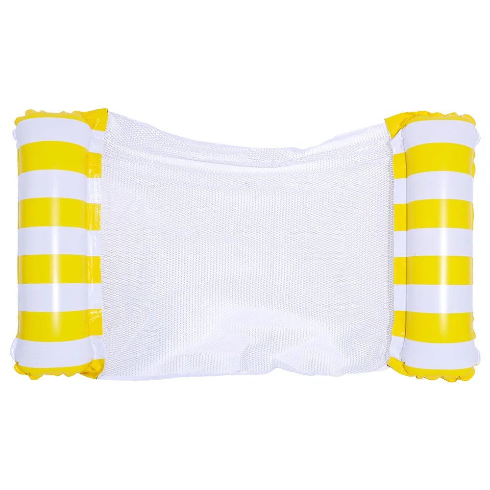 Norvo | AQUAVIVA Oppblåsbar Vann Hengekøye | 130×70 cm | Foldbar Basseng Lounger med Ryggstøtte | Svømme Seng for Basseng, Strand & Ferie