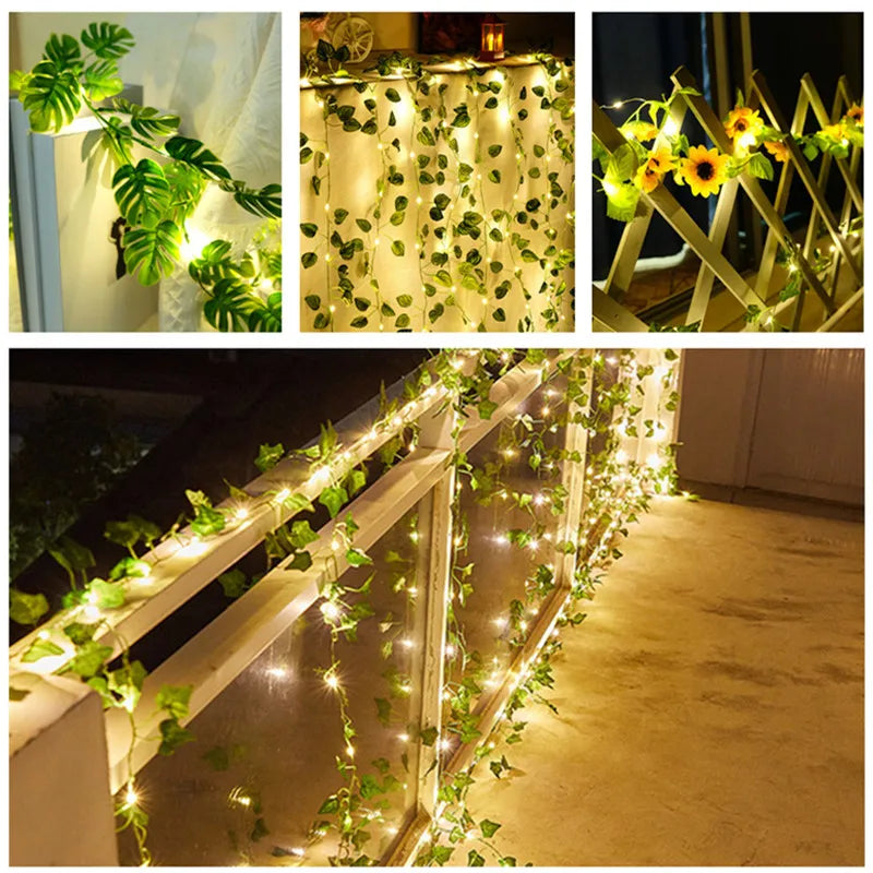 Norvo | Kunstige vinplanter med LED-lamper for oppheng