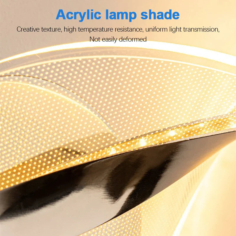 Norvo | LED Vegglampe NordGlow | Moderne Akryl & Metall Design | 3-Farge Lys | Kreativ Interiørbelysning for Stue & Soverom