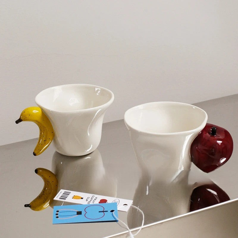 Norvo | Banana Apple Creative 3D Håndtak Kaffe Mugge