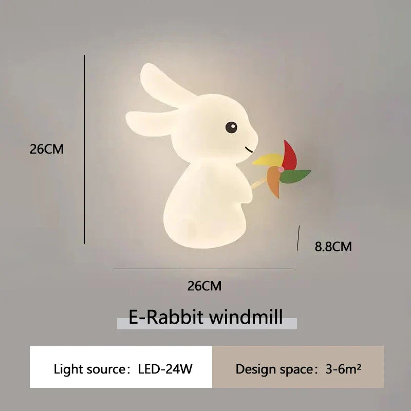 RabbitGlow Lampe - Leken LED Barnas Vegglampe Norvo