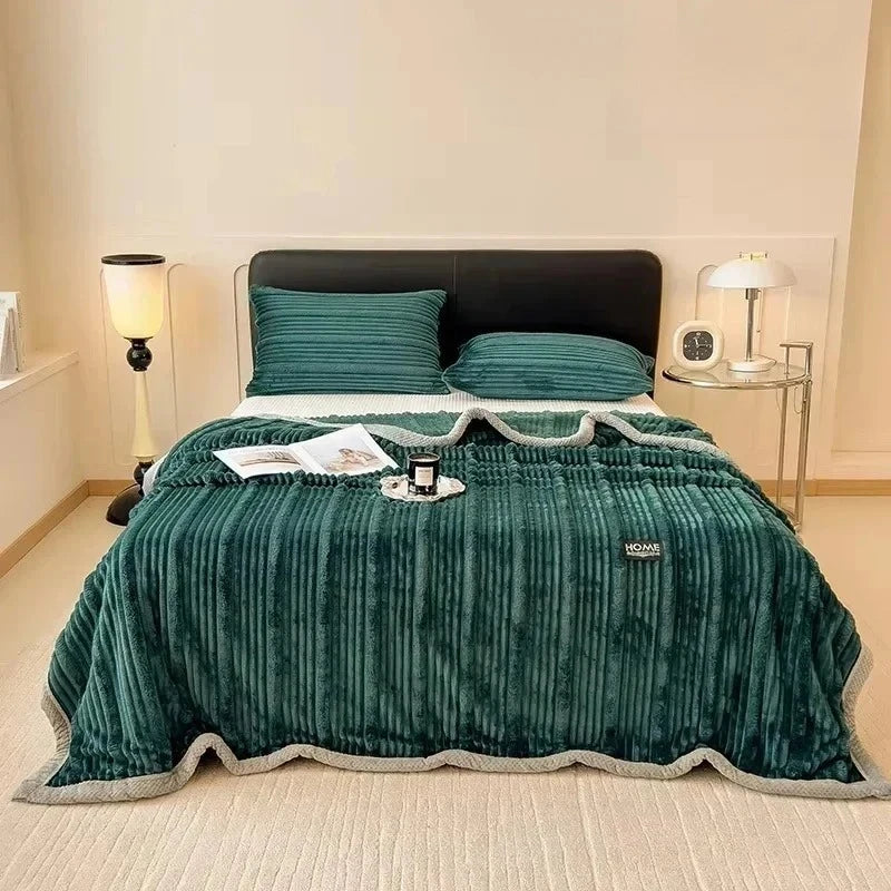 Norvo | Kosefilt BunnySoft | Ekstra tykk og varm | Korallfløyel | Dobbelsidig myk