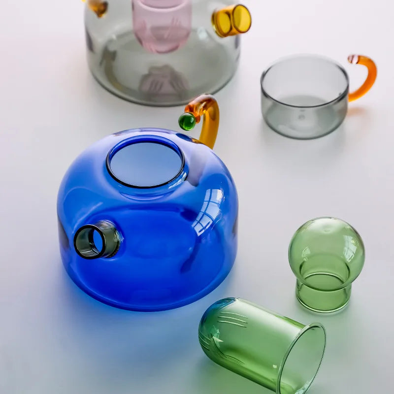 Norvo | Kontrasterende Farge Glass Teasett