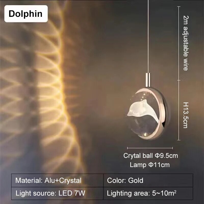 Norvo | Romantiske Krystall Rotasjonstemning LED Lys