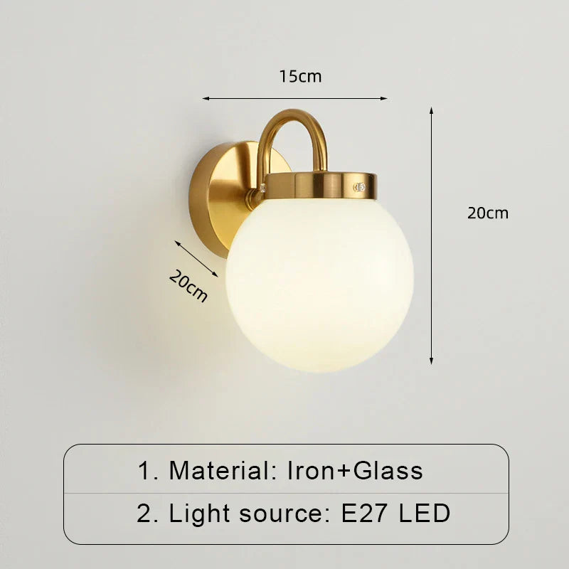 ModernWall - Skandinavisk LED Vegglampe med Glasskål