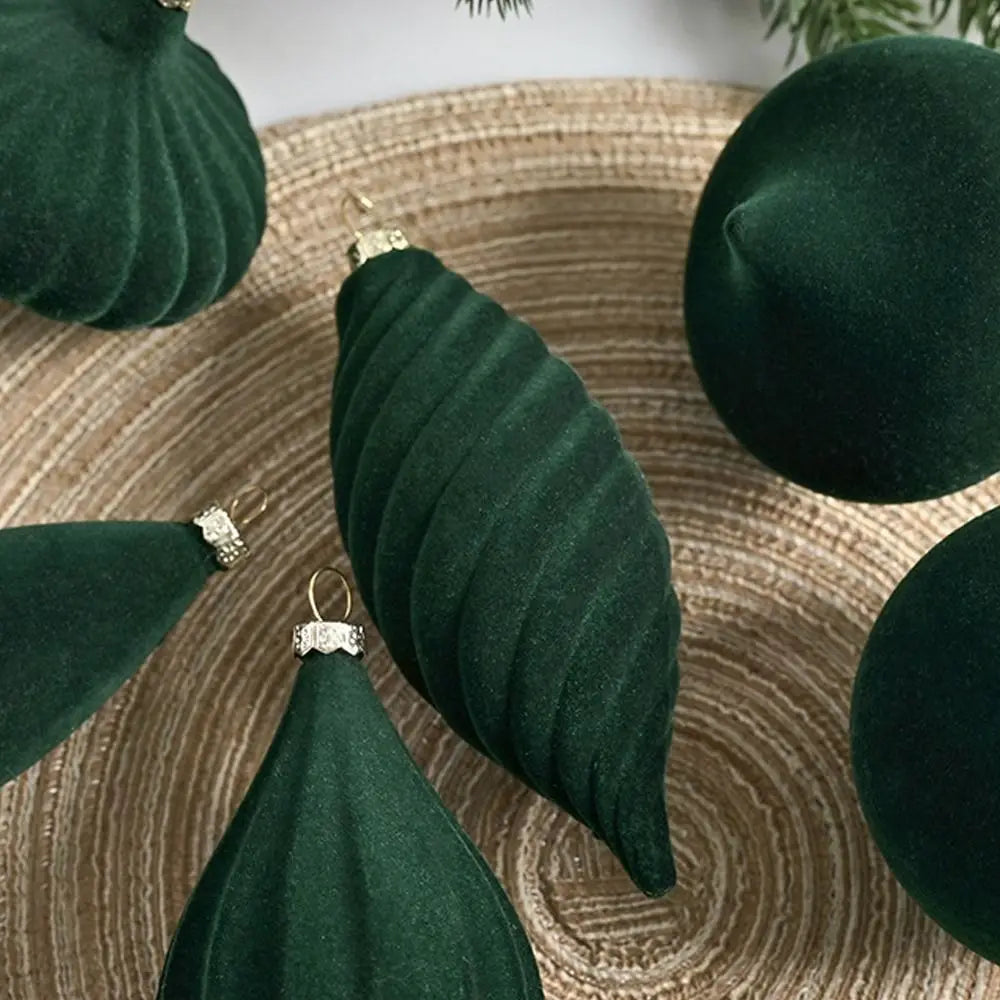 Elegant Flocked Velvet Bruddfrie Julekuler Ornamenter - Gjenbrukbare Høytids Tredekorasjoner for Feststemning 27PCS