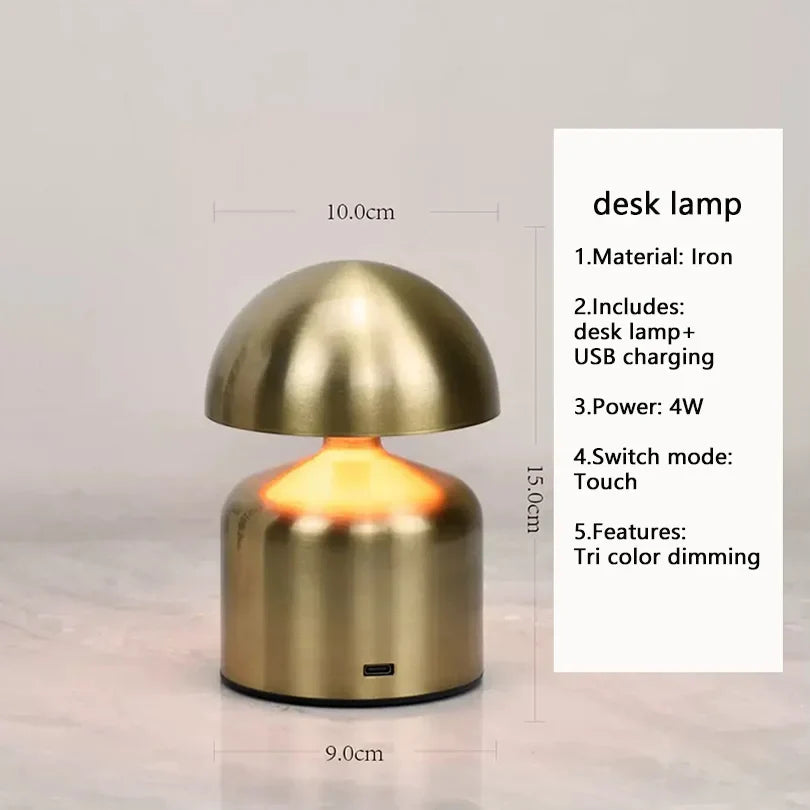 Norvo | LumoVerde LED bordlampe | Oppladbar | 3 fargetemperaturer & berøringsdimmer | 4W | 5V