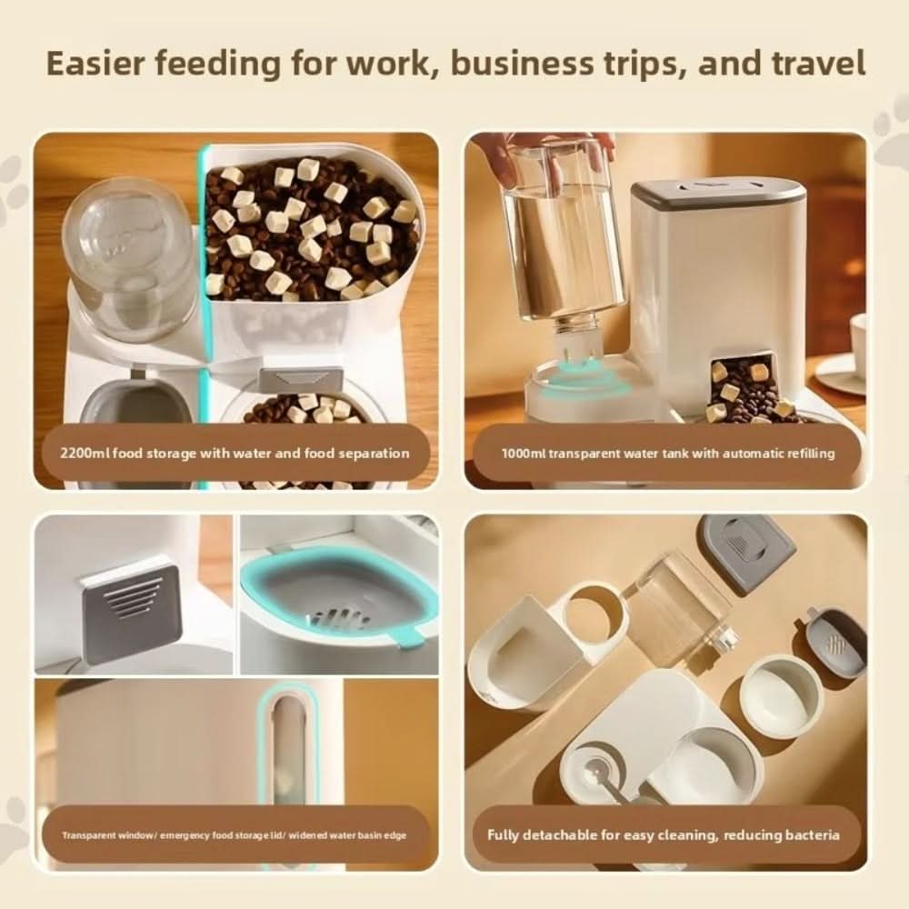 Norvo | Automatisk Mat- og Vann Dispenser for Kjæledyr