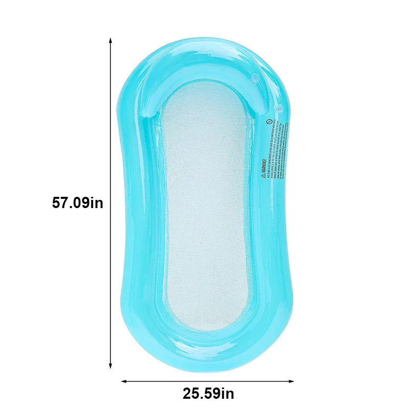 Norvo | AquaLiva Oppblåsbar Svømmelytter Rooxin | Ergonomisk Svømmehimmelseng med Mesh & Armlener | For Basseng, Innsjø & Strand