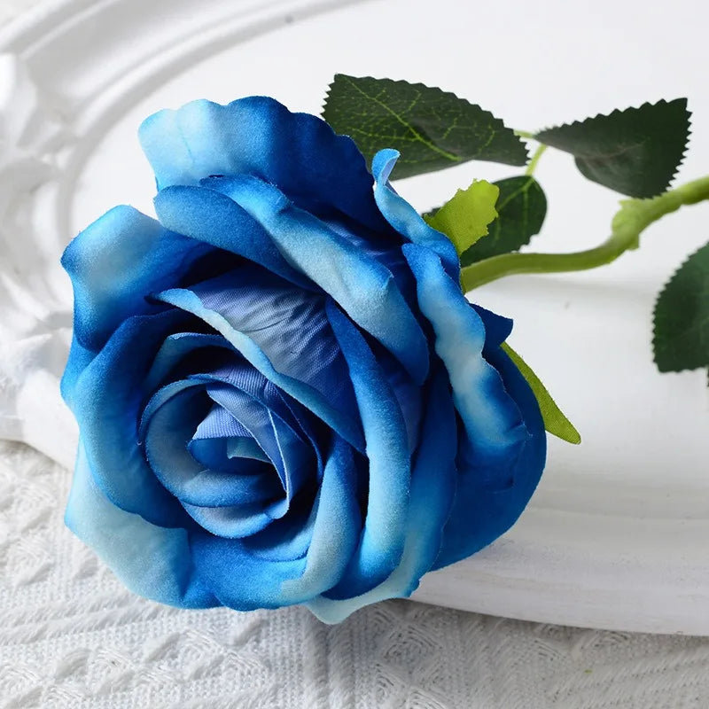 Norvo | 20 stykker Realistisk Fløyels Silke Rose Bukett