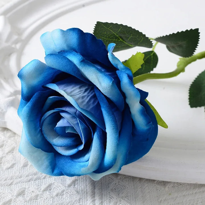 Norvo | 20 stykker Realistisk Fløyels Silke Rose Bukett