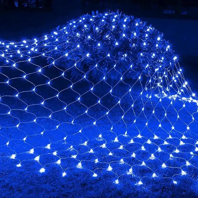 Vanntett LED Nett Fe Christmas Lyskilder - 8 Moduser eller Solcelledrevet, Ideell for Jul og Høytidsdekorasjoner