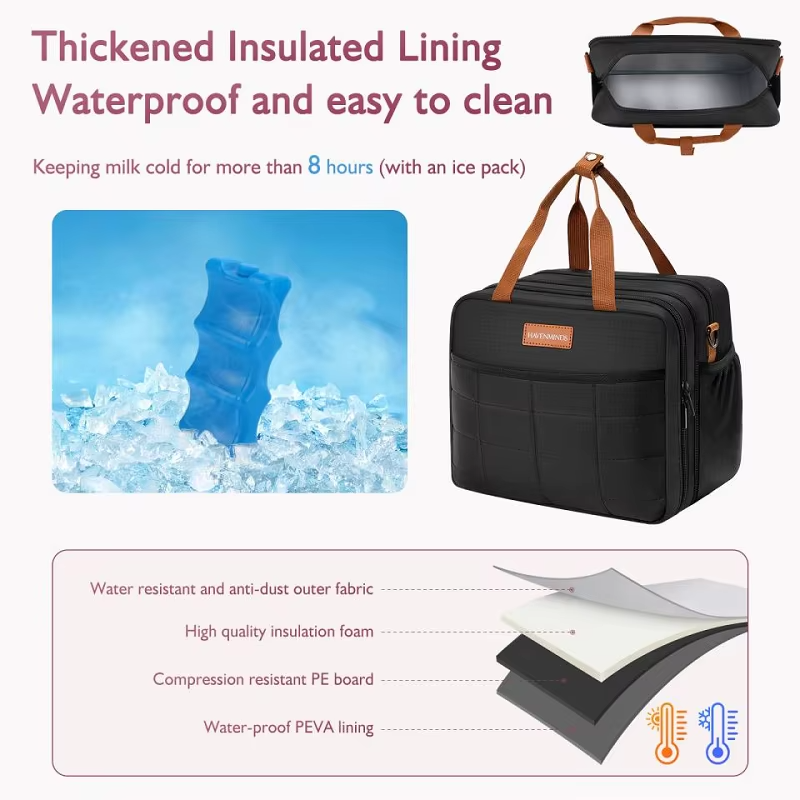 Norvo | Avtagbar brystpumpeveske med isolerte lommer og flere rom