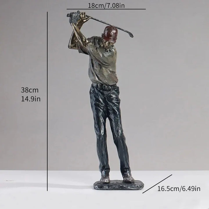 Norvo Statuer Skulptur, Kreativ Golfer Figuriner Hjem Dekor, Spiller Kunstfigur Skrivebords Dekorasjoner, Samleobjekt Gave Håndverk, De