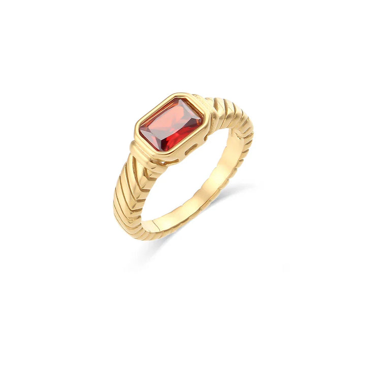 Norvo | Krysstrimmlet Baguette Diamantring