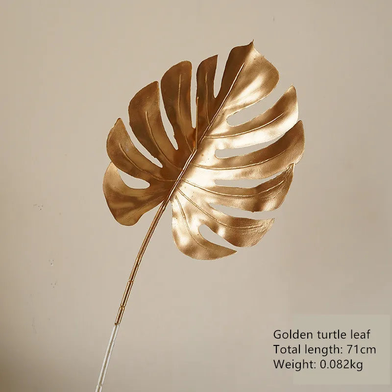 Norvo | Dekorativ blomst Gullserie | Palmblad, Ginkgo & Eukalyptus | Kunstig blomst 67–84 cm | Bryllup & Jul