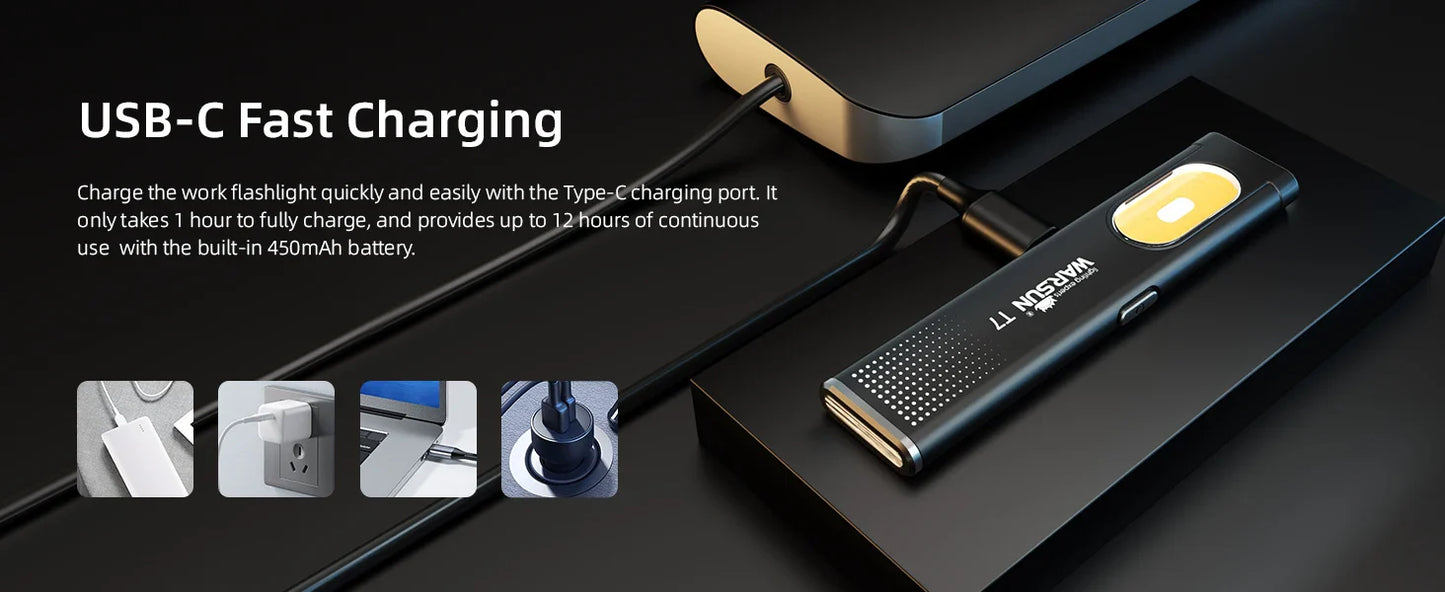 Norvo | Magnetisk LED Nøkkelring Lommelykt