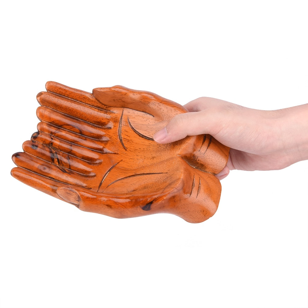 Norvo | Giving Praying Wooden Carved Hands Candy Holder Home Decor
