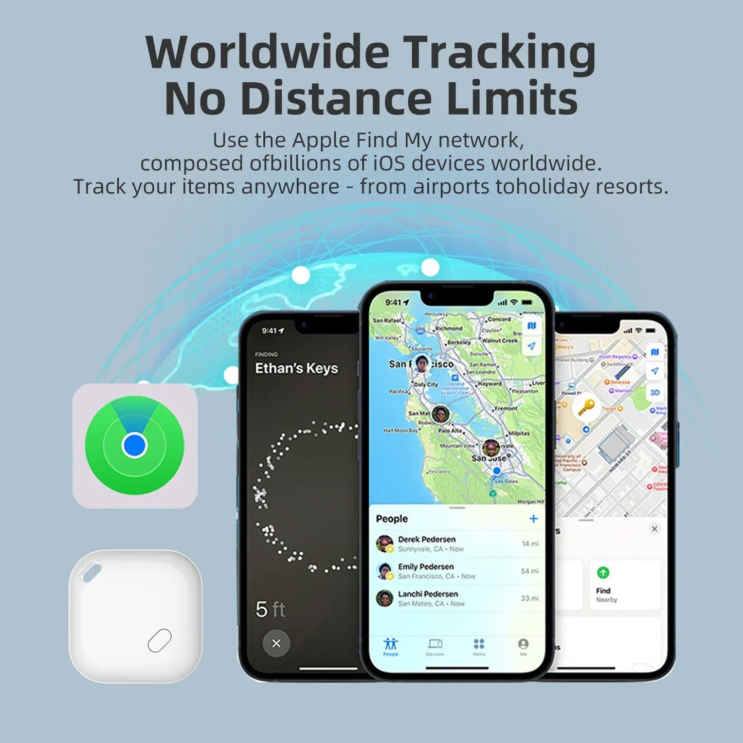 Norvo | Sikker Tag Mini GPS Anti-Tap Bluetooth Tracker