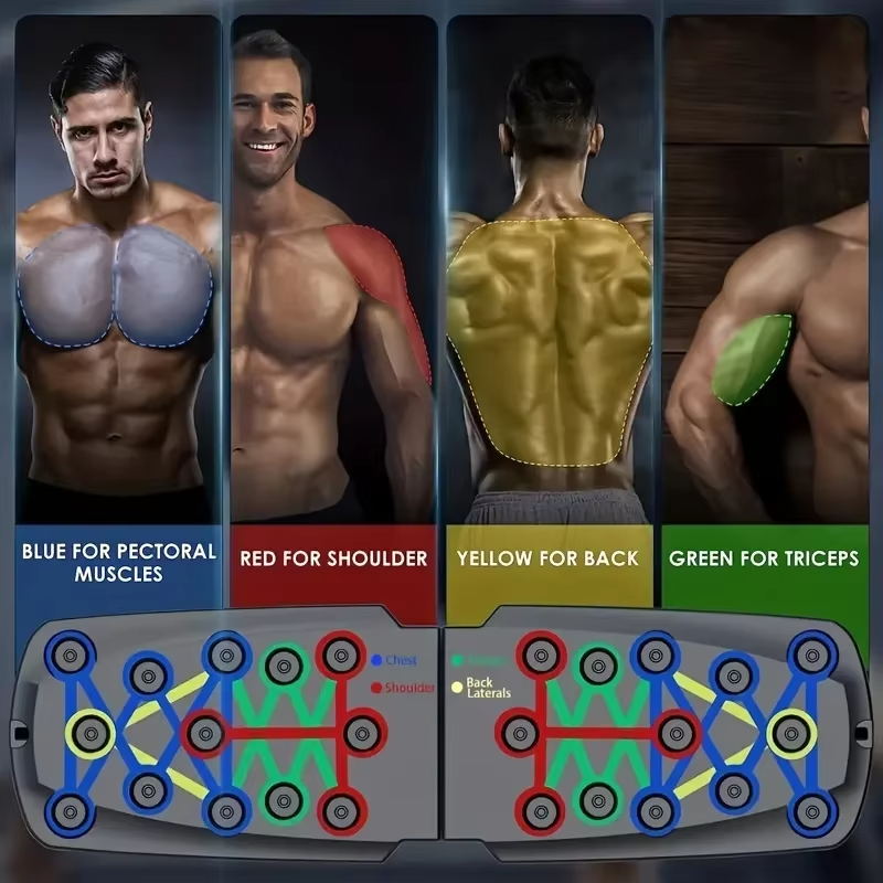 Norvo | Bærebar Sammenleggbar Push-Up Bord for Helkropp Styrketrening